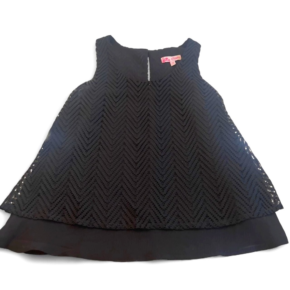 Candies Black Lace Tank Top with Shell - Size XS